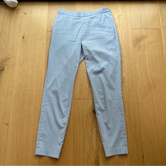 UNIQLO SMART ANKLE PANTS STRIPE WIHTE & LIGHT BLUE - S - Picture 8 of 14